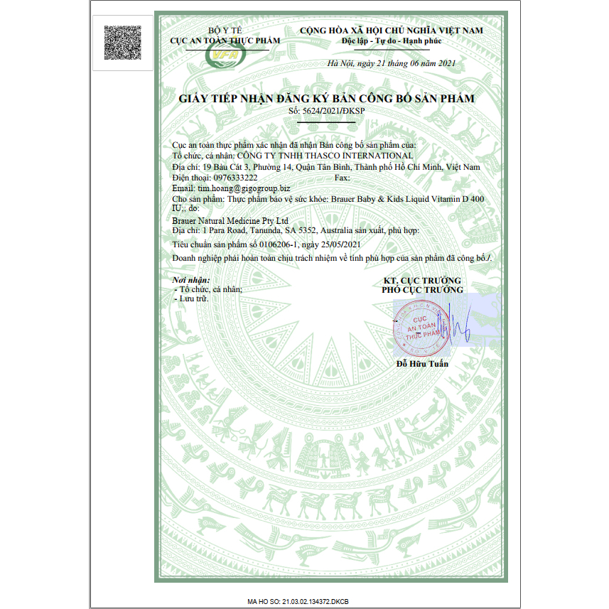 Siro BRAUER Liquid Vitamin D 400IU cho trẻ sơ sinh trở lên 10ml