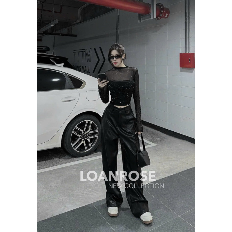Bigsize - Áo Lưới Đính Đá Sexy 60kg-90kg