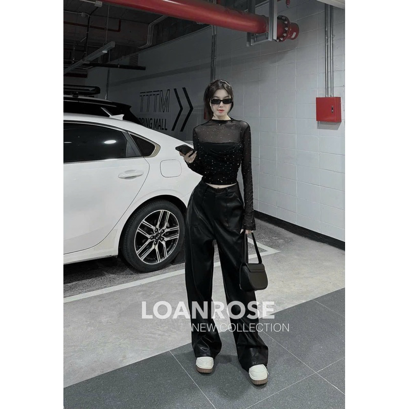Bigsize - Áo Lưới Đính Đá Sexy 60kg-90kg