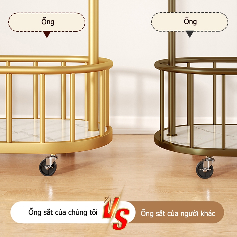 Móc áo đai hạ cánh bánh xe móc treo sàn phòng ngủ ban công ánh sáng sang trọng giá treo quần áo có thể tháo rời