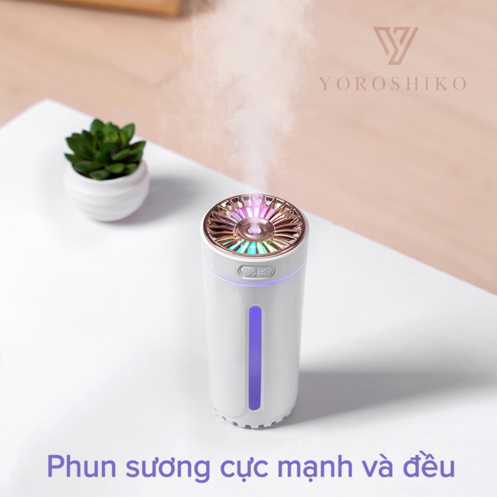 Máy sông tinh dầu ô tô cao cấp có đèn led chạy hàng chính hãng Yoroshiko | BigBuy360 - bigbuy360.vn