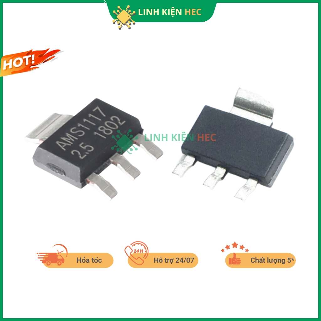 AMS1117 IC nguồn AMS1117 2.5V 1A SOT-223 linhkienhec.