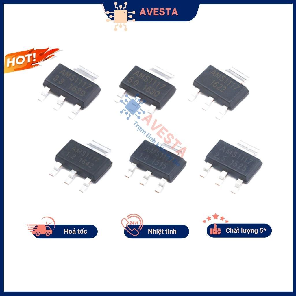 AMS1117 IC ổn áp AMS1117 1A SOT-223 đầy đủ giá trị Avesta.