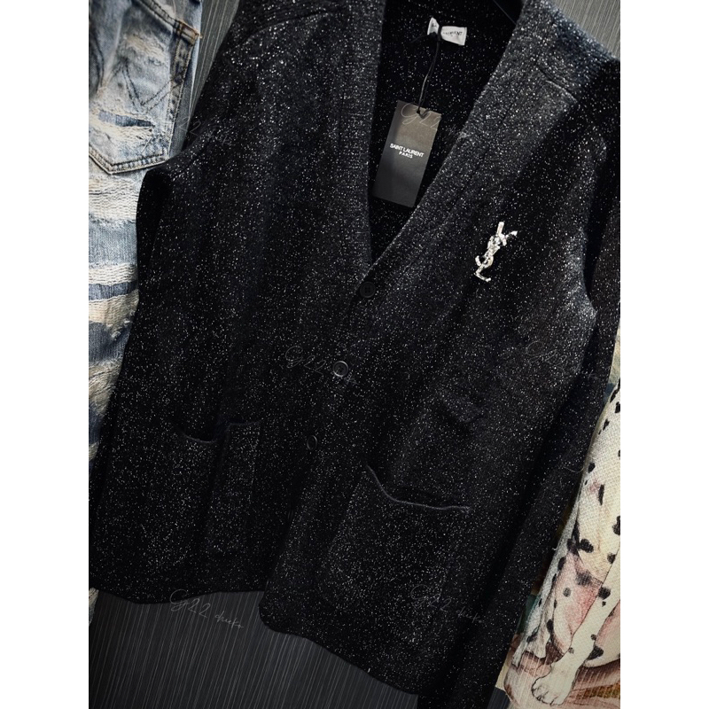 ⚡️-Cardigan YSL knit bling len dệt kim Like Auth hàng sẵn