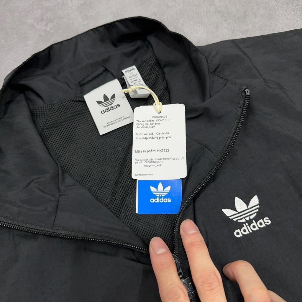 Áo khoác dù Adidas mẫu mới cao cấp chất dù 2 lớp chuẩn form unisex nam nữ chính hãng áo khoác gió Adidas jacket