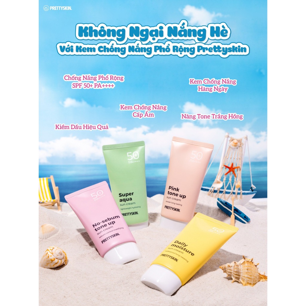 Kem Chống Nắng PrettySkin Sun Cream SPF 50+ PA++++