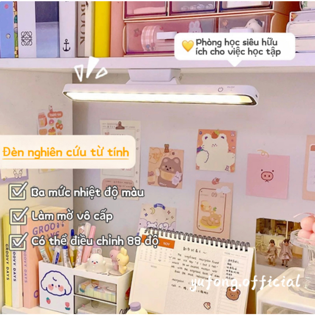 Đèn mát đèn bàn đèn học tập đặc biệt bảo vệ mắt ký túc xá đại học bàn ký túc xá đèn ngủ hút âm trần