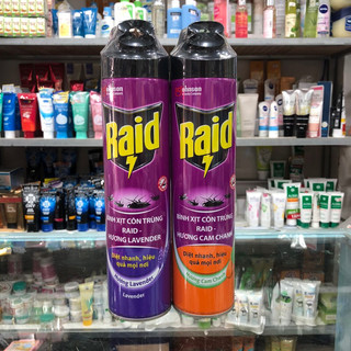 Xịt Côn Trùng Raid Hương Cam Chanh 600ml