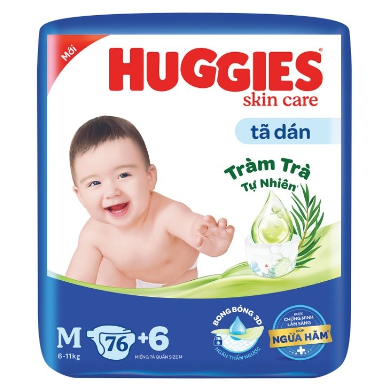 Tã dán Huggies S80, M76, L68, XL 62 miếng
