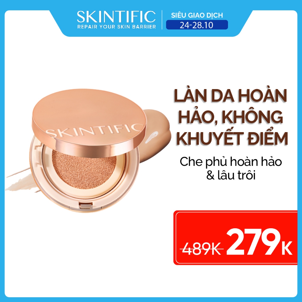 Phấn nước che phủ hoàn hảo không tì vết SKINTIFIC 11g