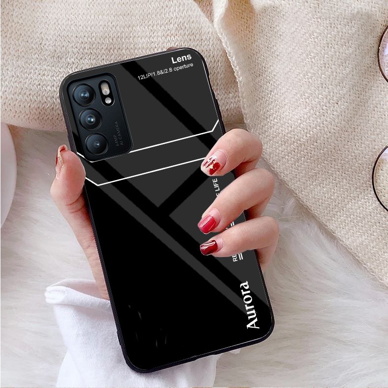 Ốp Lưng OPPO RENO 6 5G, 6Z 5G Mặt kính gương sáng bóng cao cấp