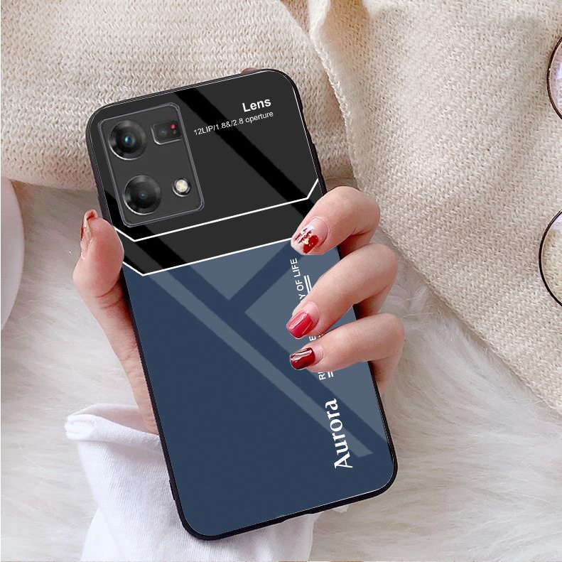 Ốp Lưng OPPO RENO 7 4G, RENO 8 4G Mặt kính gương sáng bóng cao cấp