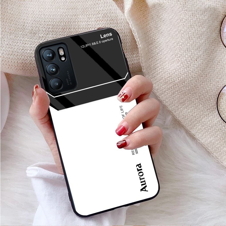 Ốp Lưng OPPO RENO 6 5G, 6Z 5G Mặt kính gương sáng bóng cao cấp