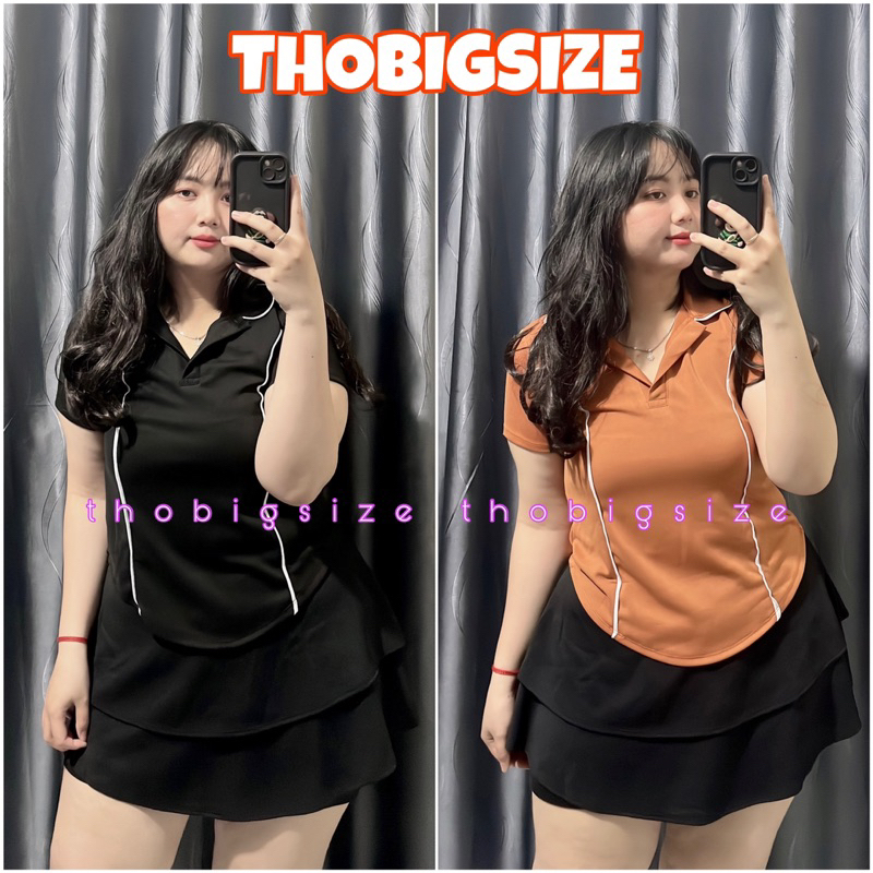 Áo Thun Polo Bigsize Viền Nổi Hách Dáng 60-95kg