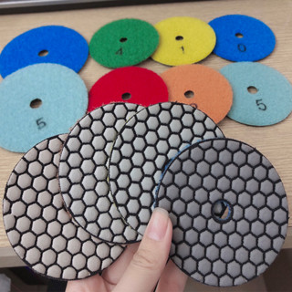 Nỉ, lá số, đĩa mài khô đánh bóng đá hoa cương, đá granite đầy đủ số mài, đường kính 100mm