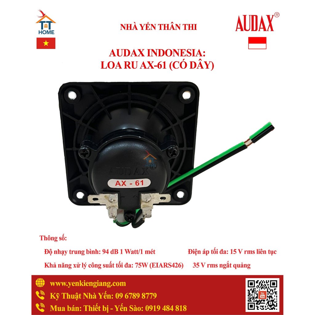 ⚡ LOA ru AUDAX CAO CẤP ⚡ AX 61 ⚡ Loa cao cấp nhập khẩu chính hãng Indonesia
