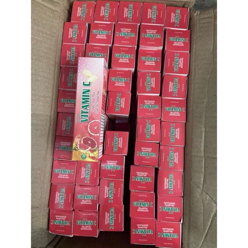 Hộp 20 VIÊN SỦI VITAMIN C SELEN MULTI PLUS - BƯỞI ĐỎ CHANH ĐÀO