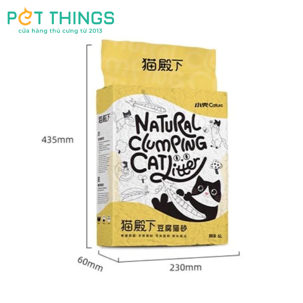 Cature Nội Địa Trung - Cát Vệ Sinh Cho Mèo Từ Đậu Nành, Gỗ 6L / 2.4kg