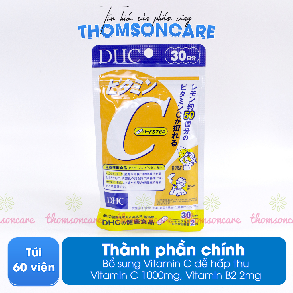 Combo cho người bị mụn, nóng trong - viên Esunvy 30v, Vitamin C DHC 60v, DHC Kẽm 30v đẹp da, giảm thâm - Thomsoncare