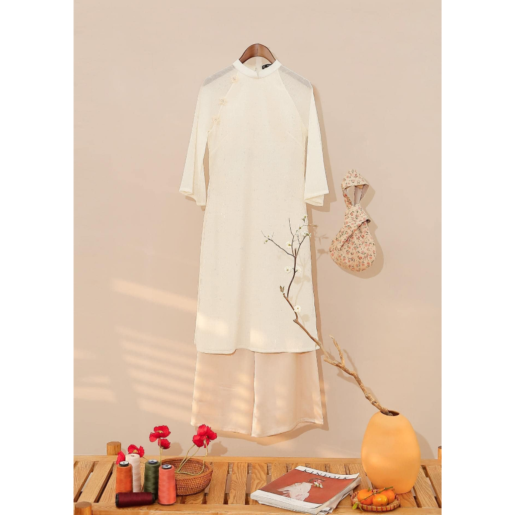 SET Áo Dài Lụa Nữ MOMOCO
