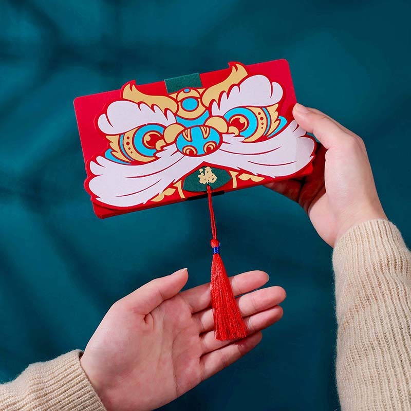 Bao lì xì gấp xếp tầng 2-5-6 ngăn Hot năm 2024 Giáp Thìn