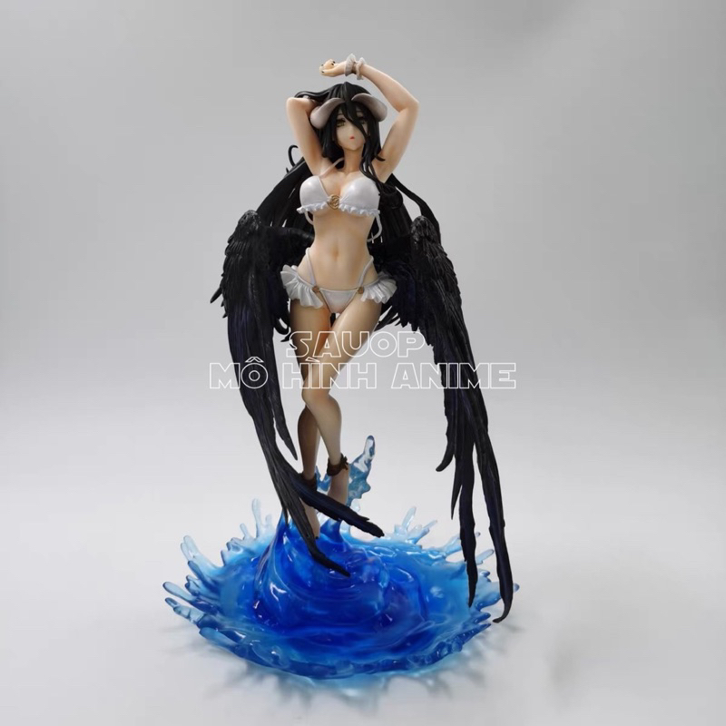 Mô hình nhân vật Overlord cô nàng tổng quản Albedo bikini cao 31.5cm tặng kèm dây led (Mô hình Game Anime Overlord )