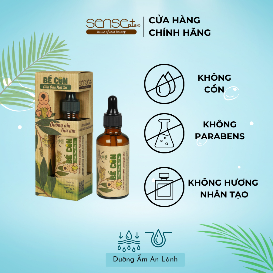 Dầu Dừa Mát Xa Bé Con Baby Coco Massage Oil Sense+
