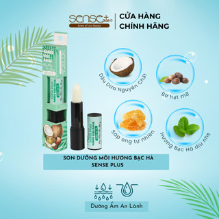 SON DƯỠNG MÔI NAKED KISS BALM SENSE PLUS HƯƠNG BẠC HÀ 3.5G