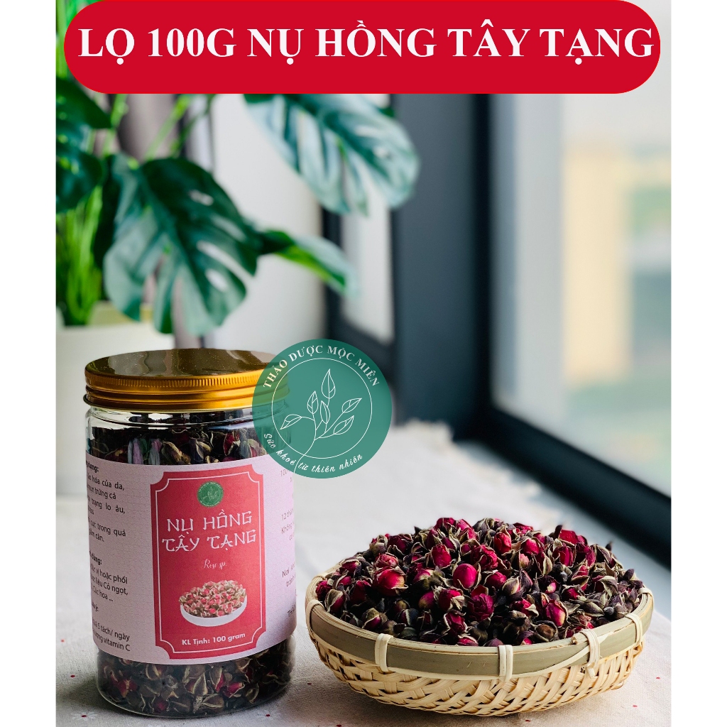 TRÀ NỤ HOA HỒNG TÂY TẠNG sấy khô nguyên nụ 50 - 200gram - Đẹp da, giảm stress, detox cơ thể