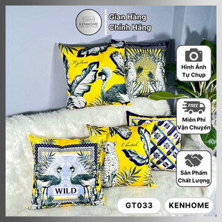 Gối Sofa Họa Tiết Bắc Âu, Gối Tựa Lưng Sofa Phong Cách Cổ Điển Sang Trọng Cho Nhà Cửa, Kích Thước 45x45cm, KENHOME