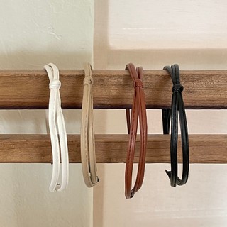 Cài tóc dây mảnh sang trọng Modleaf Knot leather headband Hàn Quốc