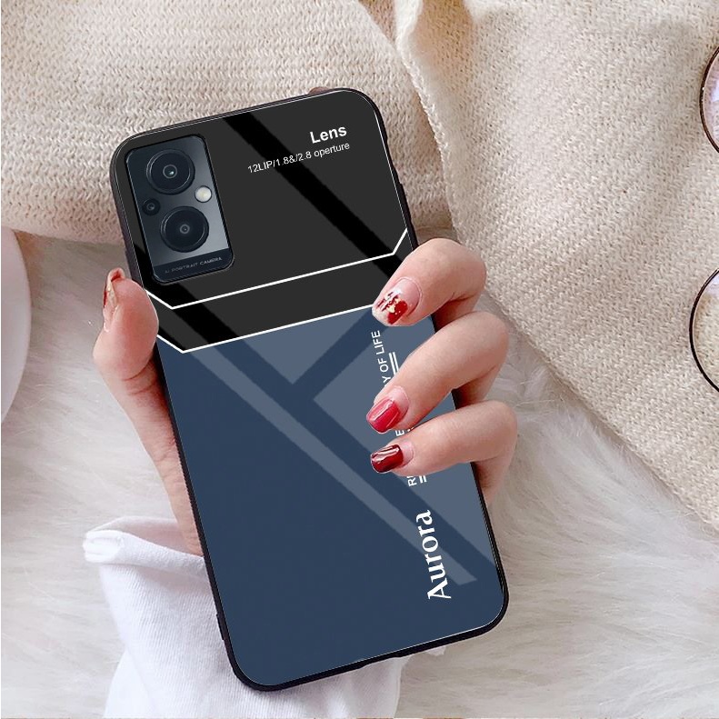 Ốp Lưng OPPO RENO 7Z 5G, 8Z 5G Mặt kính gương sáng bóng cao cấp