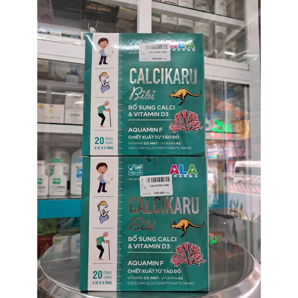 CALCIKARU BIBI ALA - BỔ SUNG CANXI VÀ VITAMIN D ( 20 ỐNG ) ( MẪU MỚI)