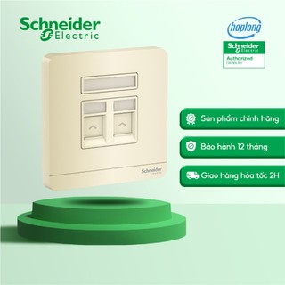 Ổ cắm mạng dòng avataron schneider e8332rjs6_wg_g19/ e8332rjs6_we_g19 1.5a - vàng/ trắng - 2 gang
