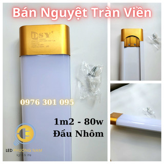 Tuýp led bán nguyệt tràn viền 1m2 - 80w đầu nhôm