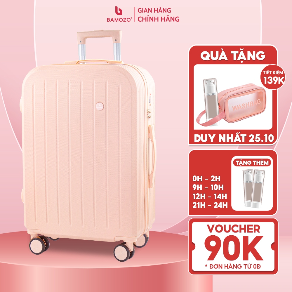 Combo Vali Bamozo 8812 Thời Trang Nhựa ABS Bền Đẹp Chống Va Đập Bảo Hành 5 Năm