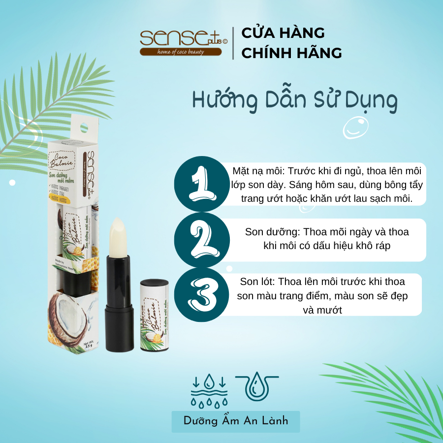 SON DƯỠNG MÔI COCO BALMIE SENSE PLUS DƯỠNG ẨM MÔI 3.5G