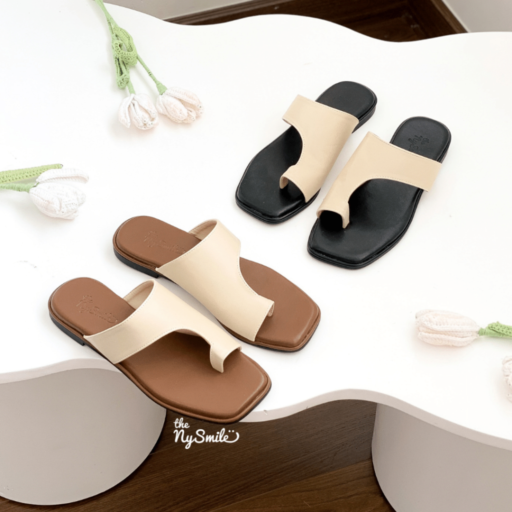 Dép xỏ ngón nữ quai , dép bệt nữ - THENYSMILE - MORII