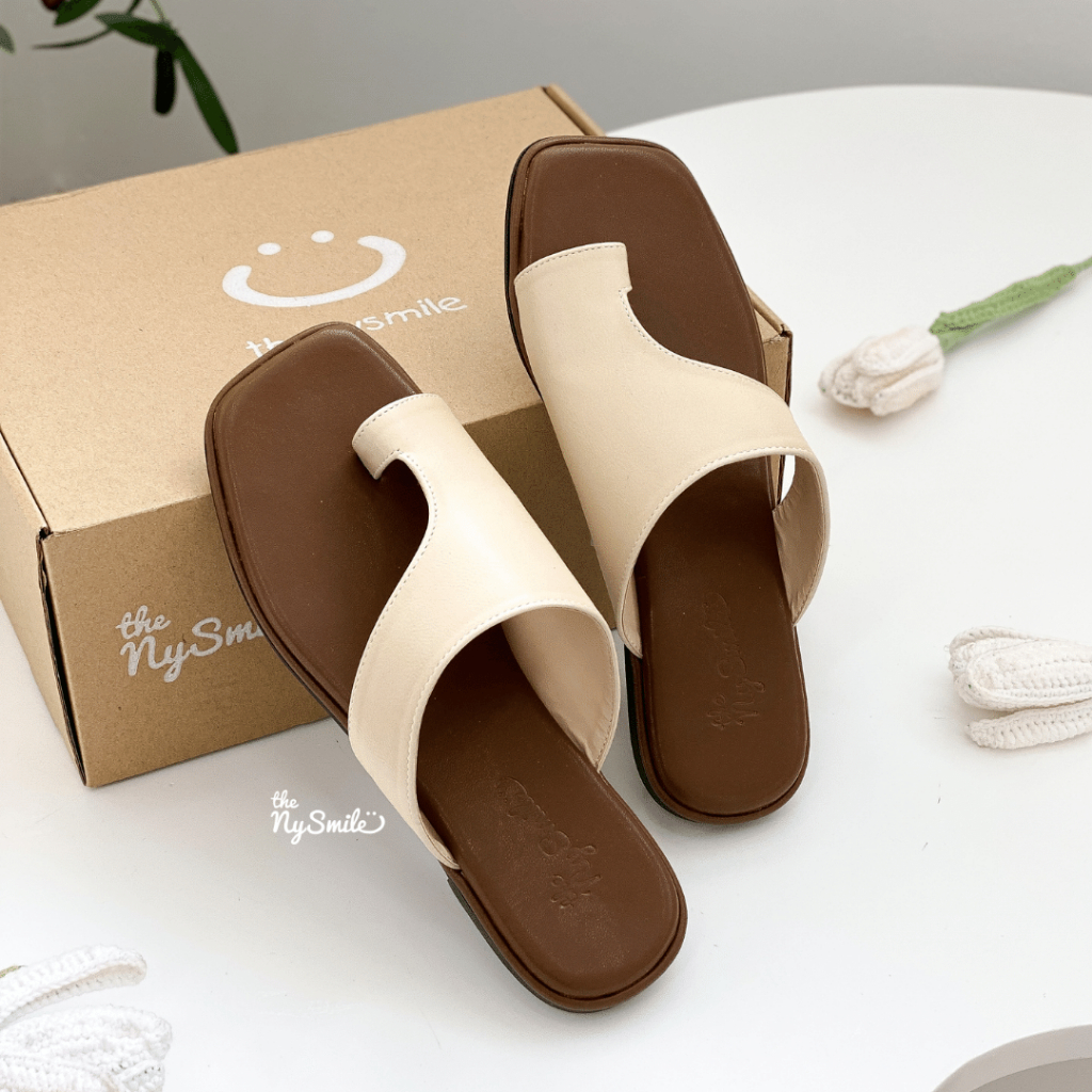Dép xỏ ngón nữ quai , dép bệt nữ - THENYSMILE - MORII