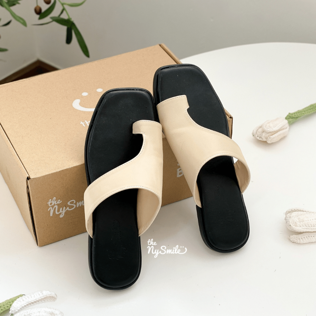 Dép xỏ ngón nữ quai , dép bệt nữ - THENYSMILE - MORII