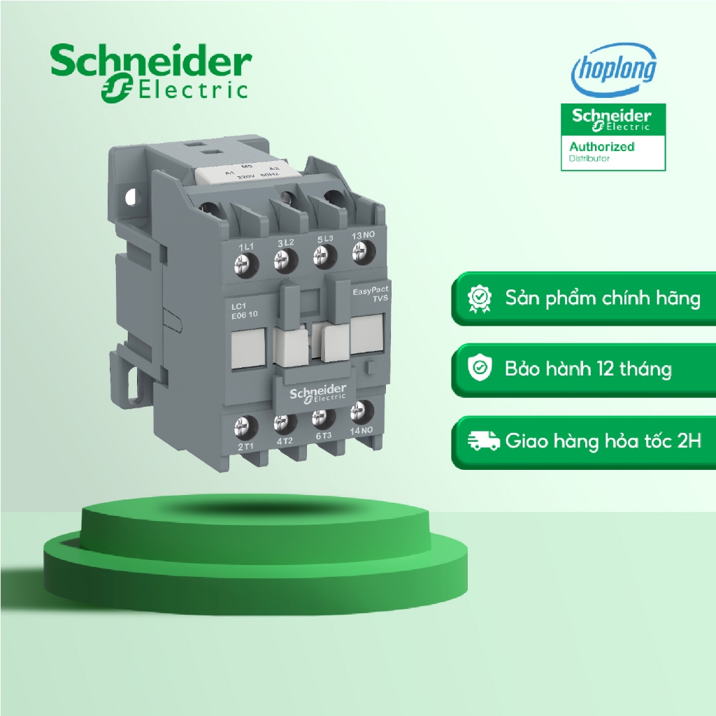 Khởi động từ Schneider LC1E2510M5 3P 25A 11kW 220VAC Coil 1NO