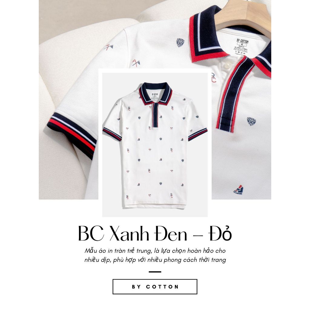 [Mã BYCO30P giảm ngay 30%] Áo Thun Nam Cao Cấp Polo In Tràn BC BY COTTON