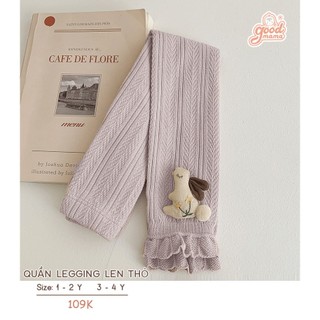 [CHÍNH HÃNG] Quần legging dài trẻ em len thỏ Good Mama