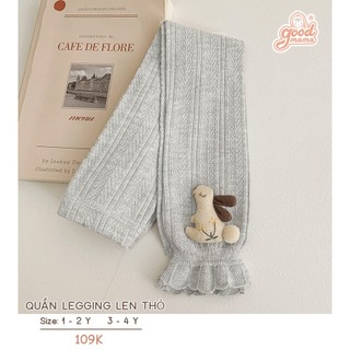 [CHÍNH HÃNG] Quần legging dài trẻ em len thỏ Good Mama