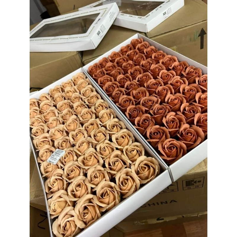 Hộp 50 bông hoa hồng sáp thơm hàng VIP loại 1 siêu đẹp/Đi đơn từ 2 hộp