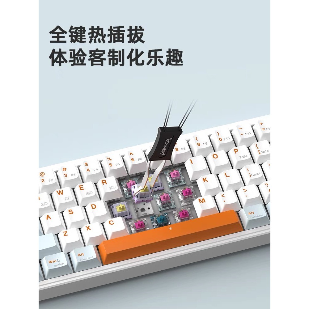 Bàn Phím Cơ Monka3067 Không Dây - 3 Mode, Led Rgb, Mạch Xuôi