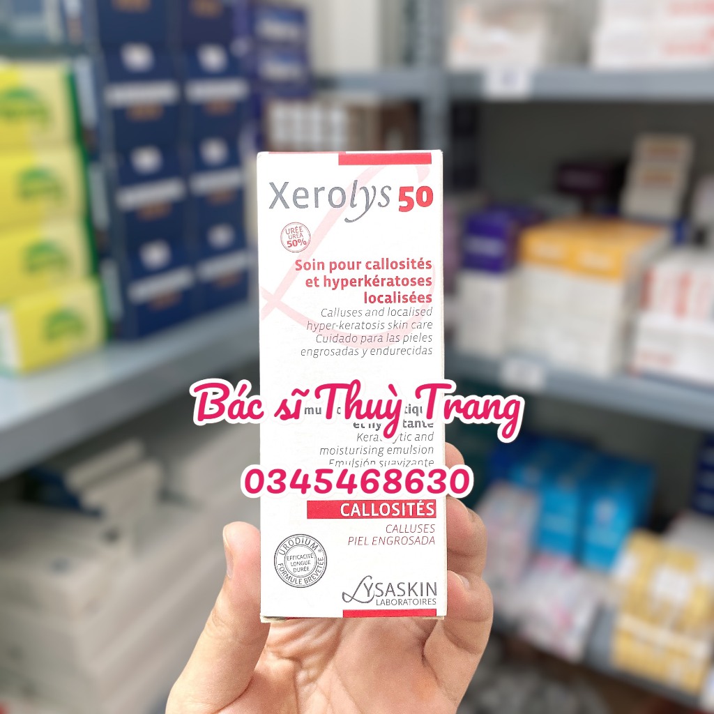 Nhũ tương bạt sừng tăng cường dưỡng ẩm LYSASKIN Xerolys 50 - tuýp 40ml