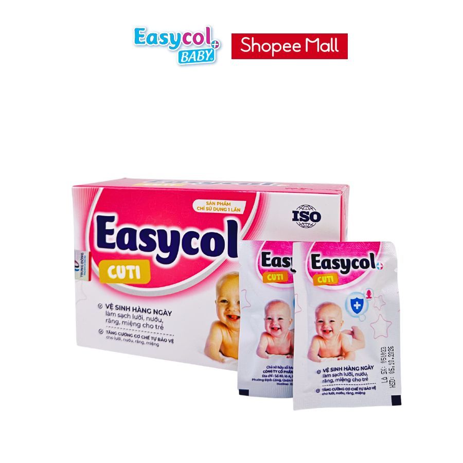 Quà tặng 5 miếng gạc lưỡi Easycol vệ sinh răng miệng làm sạch lưỡi nướu