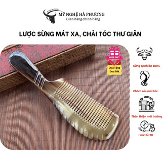 Lược Sừng Xuất Nhật Chải Tóc Gỡ Rối, Massage Thư Giãn | Mỹ nghệ Hà Phương