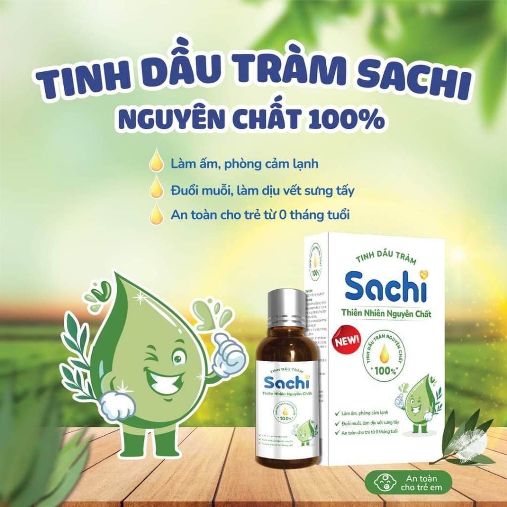 Tinh Dầu Tràm - Khuynh Diệp Sachi An Toàn Cho Bé Từ Sơ Sinh, Mẹ Bầu Đang Cho Con Bú Và Cả Gia Đình